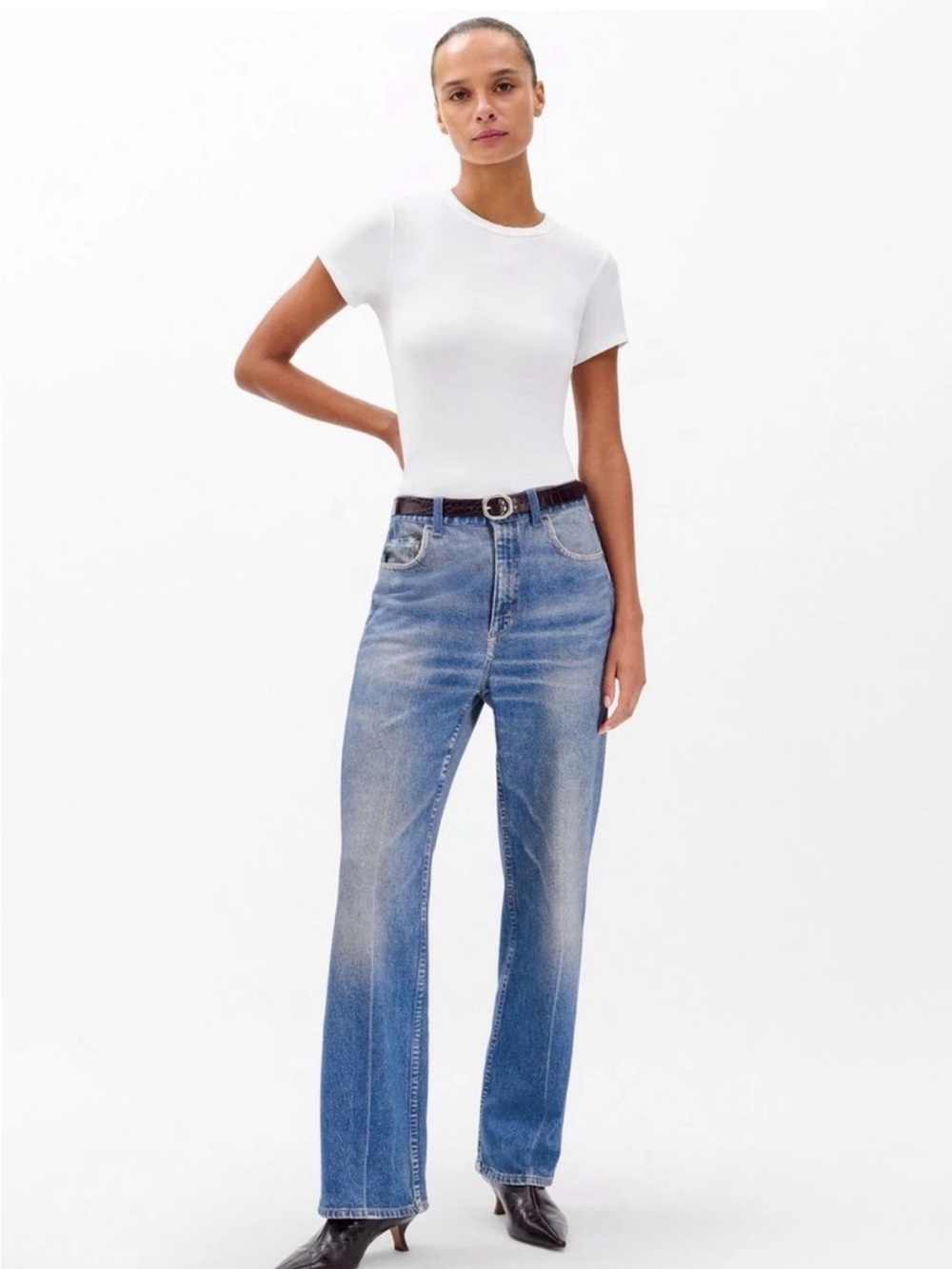 Rag & Bone Miramar Denim-Look Terry Pants Size 33